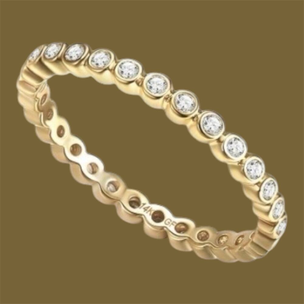14K Stamped Gold Plated  Rings for Women Non Tarnish Size 7